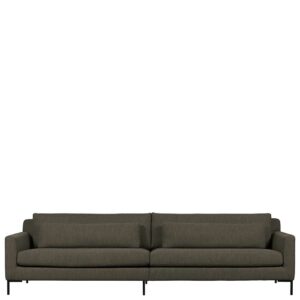Couch in Braun Stoff Armlehnen