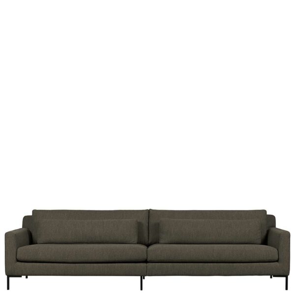 Couch in Braun Stoff Armlehnen