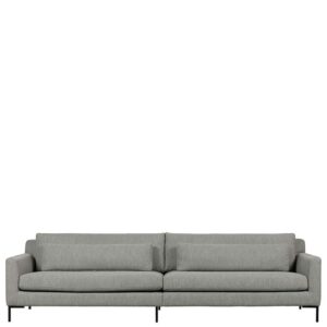 Wohnzimmer Sofa in Hellgrau Stoff modern