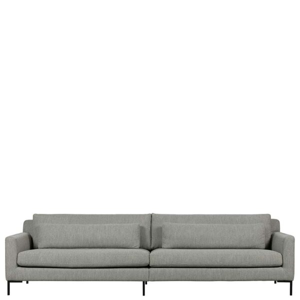 Wohnzimmer Sofa in Hellgrau Stoff modern