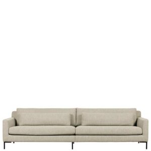 Wohnzimmercouch in Beige Stoff modern