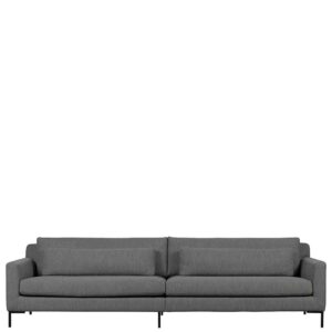 Wohnzimmer Couch in Grau Stoff Armlehnen