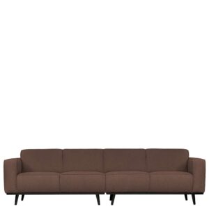 Federkern Sofa in Dunkelbraun Stoff modern