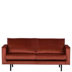 Zweisitzer Sofa in Rotbraun Samt 190 cm breit