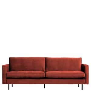 Wohnzimmer Couch in Rotbraun Samt 230 cm breit