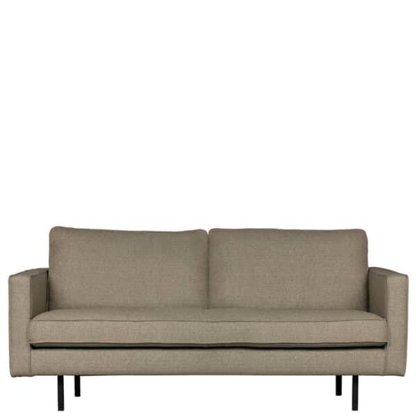 Wohnzimmercouch in Graubraun Webstoff 190 cm breit