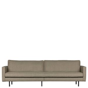 Couch in Graubraun Webstoff 85 cm hoch