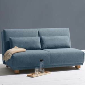 Klappcouch in Blau Stoff Made in Germany