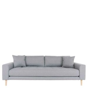 Hellgraues Dreisitzer Sofa im Skandi Design 210 cm breit