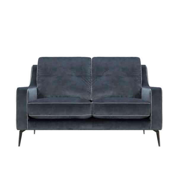 Hochwertiges Sofa in Anthrazit Samt Vierfußgestell aus Metall