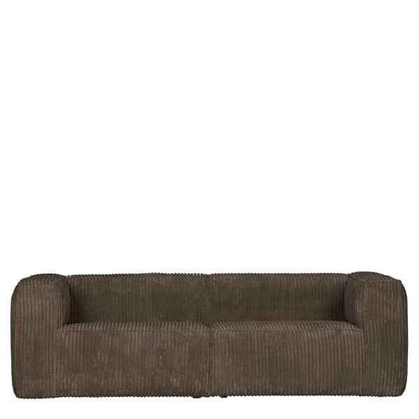 Dreisitzer Sofa modern in Schlammfarben Breitcord Bezug