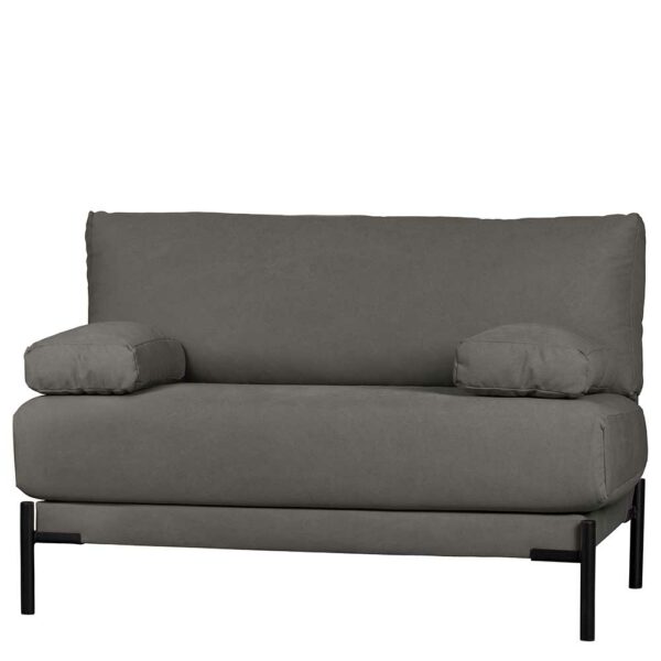 Loveseat in Anthrazit und Schwarz Bezug aus Canvas