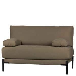 Zweier Sofa in Khaki und Schwarz Canvas Bezug