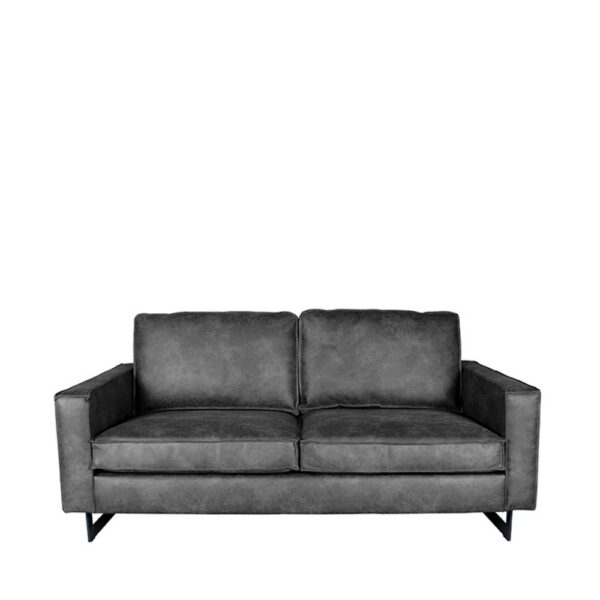 Loungesofa in Grau Microfaser Armlehnen