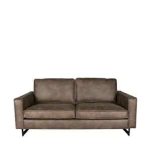 Lounge Sofa in Taupe Microfaser Armlehnen
