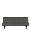 Ausklappbares Sofa in Grau Vierfußgestell aus Metall