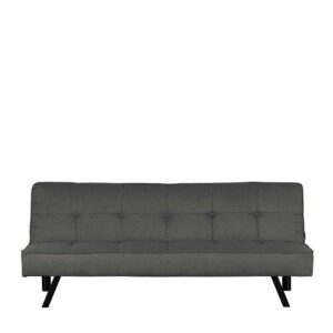 Ausklappbares Sofa in Grau Vierfußgestell aus Metall