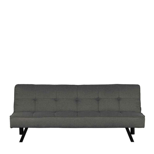 Ausklappbares Sofa in Grau Vierfußgestell aus Metall