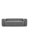 Cord Sofa Dreisitzer Grau