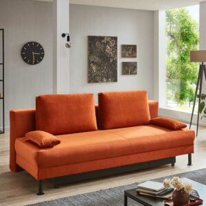 Modernes Zweisitzer Sofa in Kupferfarben Federkern