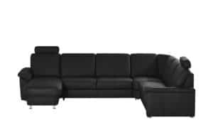 meinSofa Leder-Wohnlandschaft  Carolin ¦ schwarz Polstermöbel > Sofas > Schlafsofas - Höffner