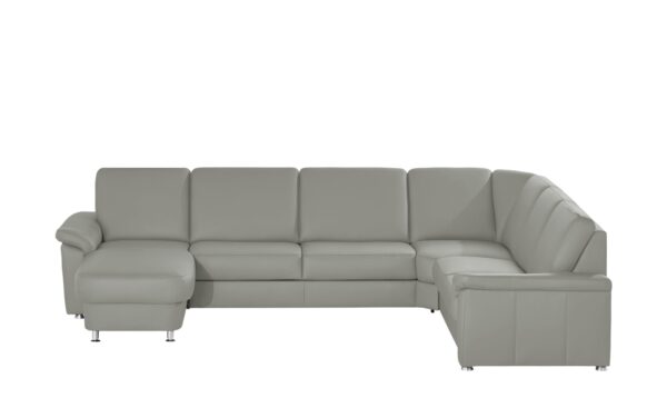 meinSofa Leder-Wohnlandschaft  Carolin ¦ grau Polstermöbel > Sofas > Wohnlandschaften - Höffner