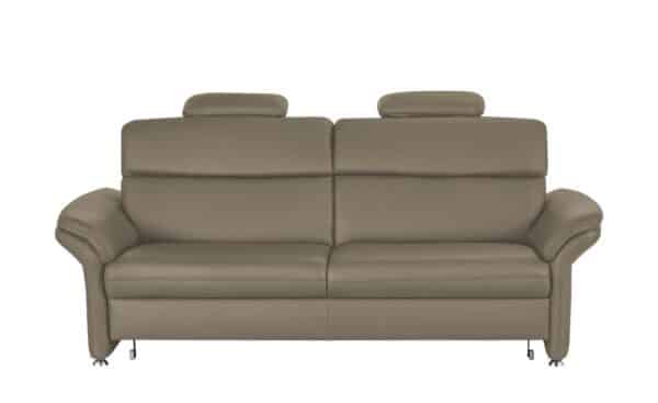 meinSofa Ledersofa  Manon ¦ grau Polstermöbel > Sofas > 3-Sitzer - Höffner