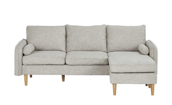 Sofa mit Hocker  Quinn ¦ grau Polstermöbel > Sofas > Ecksofas - Höffner