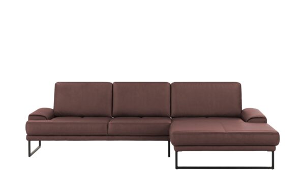 Gallery M Leder Ecksofa  Viola ¦ rot Polstermöbel > Sofas > Ecksofas - Höffner