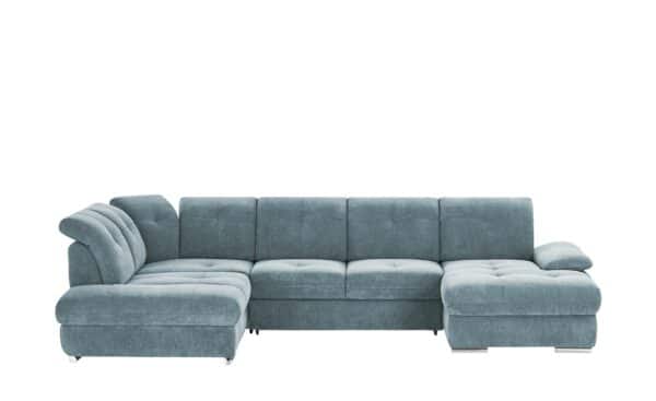 Wohnlandschaft mit Funktion  Gladys ¦ blau Polstermöbel > Sofas > Schlafsofas - Höffner