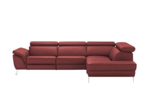 uno Ecksofa Leder  Dallas ¦ rot Polstermöbel > Sofas > Ecksofas - Höffner