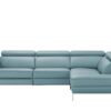 uno Ecksofa Leder  Dallas ¦ blau Polstermöbel ></noscript> Sofas > Ecksofas - Höffner