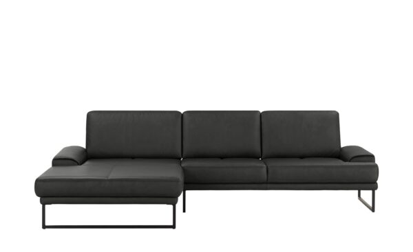 Gallery M Leder Ecksofa  Viola ¦ schwarz Polstermöbel > Sofas > Ecksofas - Höffner