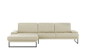 Gallery M Leder Ecksofa  Viola ¦ creme Polstermöbel > Sofas > Ecksofas - Höffner