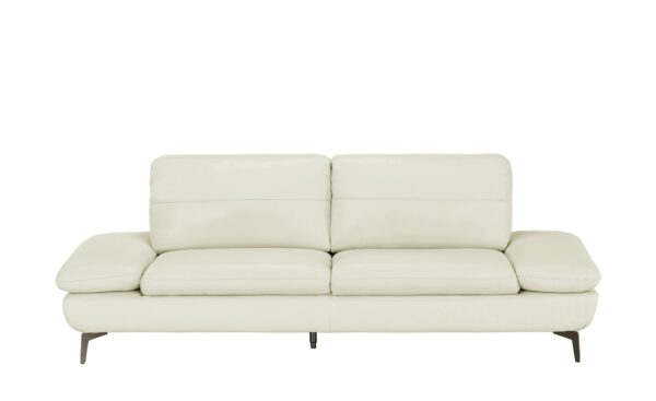 Wohnwert Ledersofa  Amarena ¦ beige Polstermöbel > Sofas > 3-Sitzer - Höffner