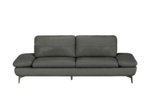 Wohnwert Ledersofa  Amarena ¦ grau Polstermöbel > Sofas > 3-Sitzer - Höffner