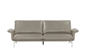 Nils Olsen Ledersofa  Alva ¦ grau Polstermöbel > Sofas > 3-Sitzer - Höffner