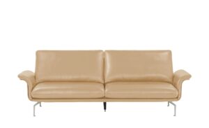 Nils Olsen Ledersofa  Alva ¦ beige Polstermöbel > Sofas > 3-Sitzer - Höffner