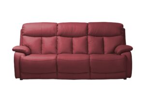 Wohnwert Ledersofa  Ambra ¦ rot Polstermöbel > Sofas > 3-Sitzer - Höffner