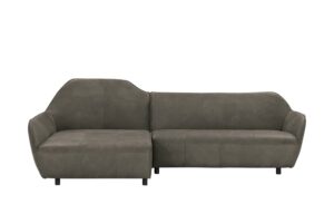 hülsta Sofa Ecksofa Leder  HS 480 ¦ grau Polstermöbel > Sofas > Ecksofas - Höffner