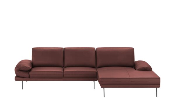 Max Schelling Ecksofa aus Leder  Signum ¦ rot Polstermöbel > Sofas > Ecksofas - Höffner