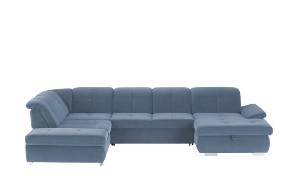 Lounge Collection Wohnlandschaft Mikrofaser  Affair ¦ blau Polstermöbel > Sofas > Schlafsofas - Höffner