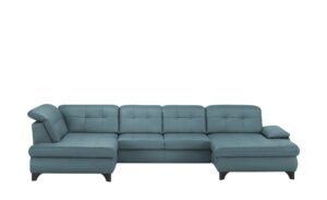 Lounge Collection Wohnlandschaft Leder  Jona ¦ blau Polstermöbel > Sofas > Wohnlandschaften - Höffner