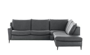 Wohnwert Ecksofa Leder  Yola ¦ grau Polstermöbel > Sofas > Ecksofas - Höffner