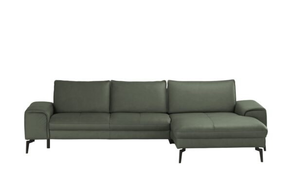 Wohnwert Ecksofa Leder  Kalea ¦ grün Polstermöbel > Sofas > Ecksofas - Höffner