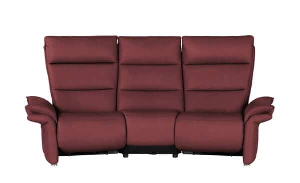 Wohnwert Trapezsofa aus Leder  Corvina ¦ rot Polstermöbel > Sofas > 3-Sitzer - Höffner