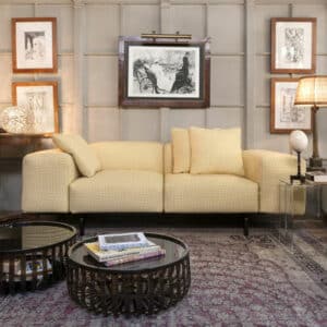 Largo Sofa 2 Sitzer / L 226 cm - Kartell - Gelb