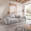 Big-Sofa Lanzo L 250x105 cm Cord Silbergrau
