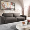 Big-Sofa Lanzo XL 270x125 cm Mikrofaser Khakibraun