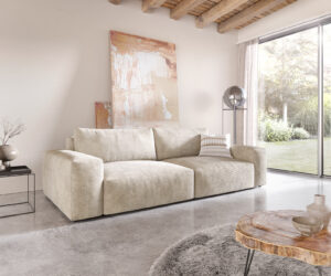 Big-Sofa Lanzo XL 270x125 cm Cord Beige